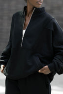 Bluza Half Zip Black