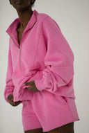 Bluza Half Zip Vintage Rose