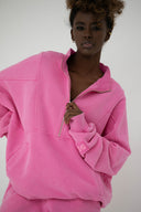 Bluza Half Zip Vintage Rose