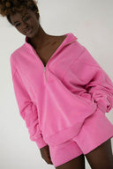 Bluza Half Zip Vintage Rose