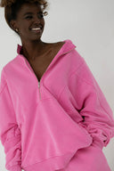 Bluza Half Zip Vintage Rose
