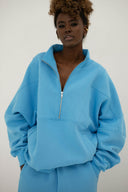 Bluza Half Zip Azure Sky