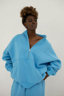 Bluza Half Zip Azure Sky