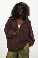 Bluza Zip Vintage Chocolate