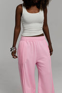 Spodnie Wide Linear Light Pink