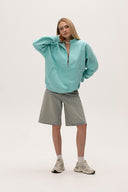 Bluza Half Zip Blue Lagoon