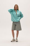 Bluza Half Zip Blue Lagoon