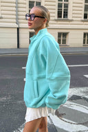 Bluza Half Zip Blue Lagoon