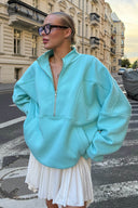 Bluza Half Zip Blue Lagoon