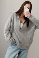 Bluza Half Zip Vintage Stone