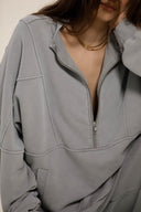 Bluza Half Zip Vintage Stone