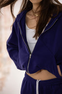 Bluza Zip Navy Plum
