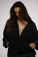 Bluza Half Zip Vintage Black