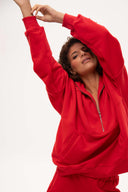 Bluza Half Zip Barbados Cherry