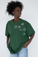 T-shirt Green Snowflakes