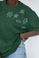 T-shirt Green Snowflakes
