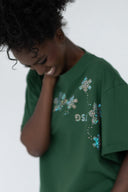T-shirt Green Snowflakes