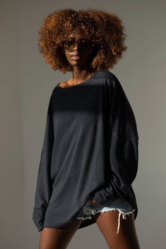 LONGSLEEVE FEEL DARK STONE