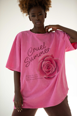T-SHIRT CRUEL SUMMER VINTAGE PINK