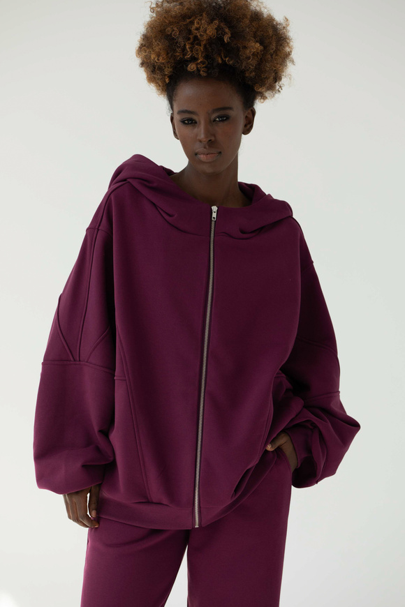 BLUZA ZIPPER GRAPE WINE