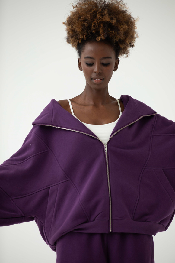 BLUZA ZIPPER BLUEBERRY