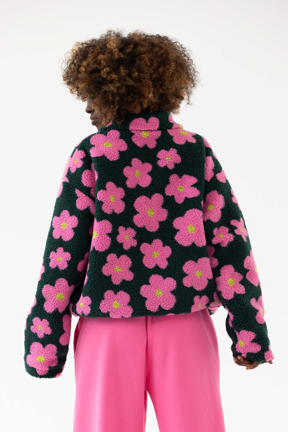 PINK BLOSSOM TEDDY PULLOVER