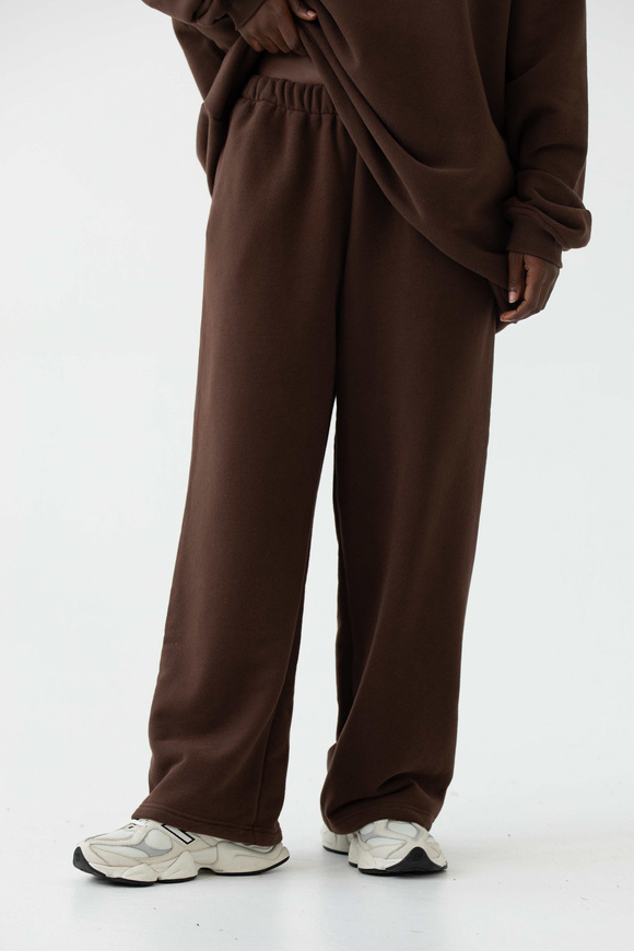 SPODNIE STRAIGHT LEG COFFEE