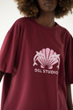 T-SHIRT OCEAN LOVE BURGUNDY