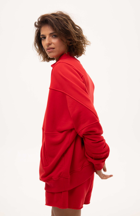 BLUZA HALF ZIP BARBADOS CHERRY