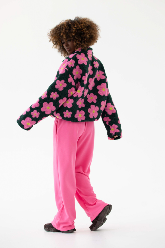 PINK BLOSSOM TEDDY PULLOVER