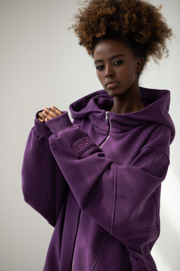 BLUZA ZIPPER BLUEBERRY