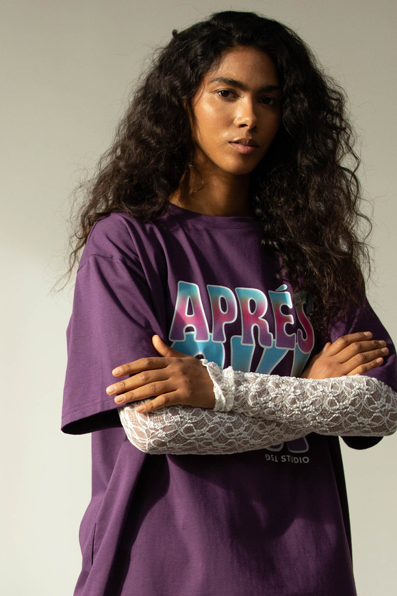 T-SHIRT APRÉS SKI PLUM