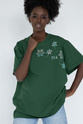 T-SHIRT GREEN SNOWFLAKES