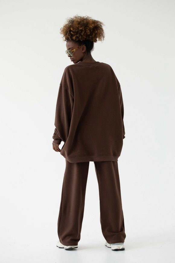 SPODNIE STRAIGHT LEG COFFEE