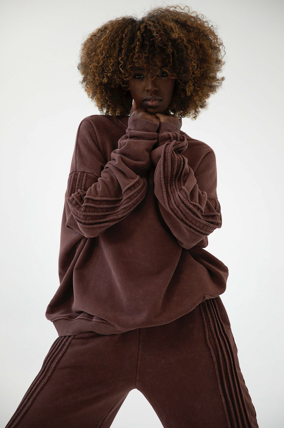 BLUZA LINEAR VINTAGE CHOCOLATE