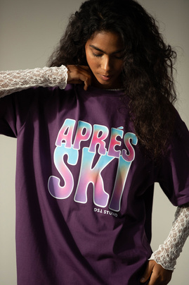 T-SHIRT APRÉS SKI PLUM