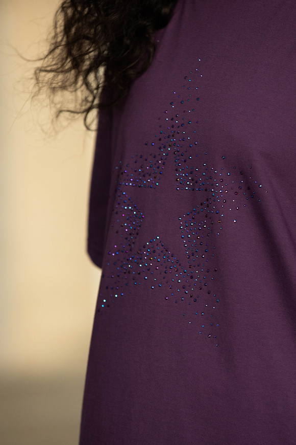 T-SHIRT STAR PLUM