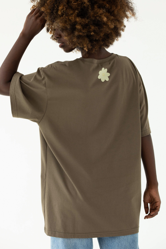 T-SHIRT FLOWER GST KHAKI