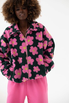PINK BLOSSOM TEDDY PULLOVER