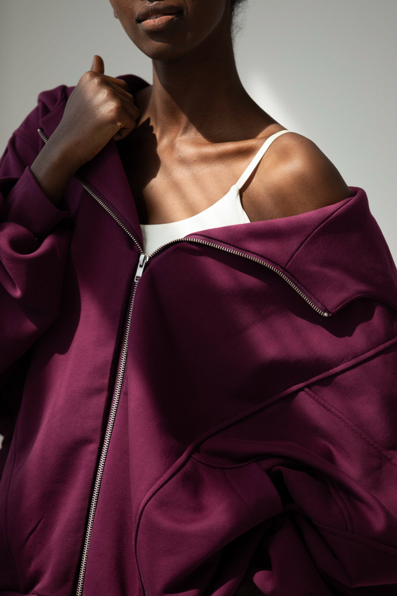 BLUZA ZIPPER GRAPE WINE